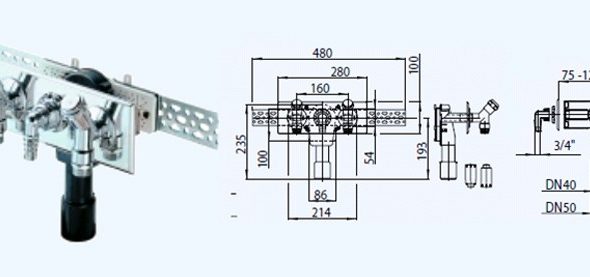 Syfony podtynkowe do urządzeń myjących