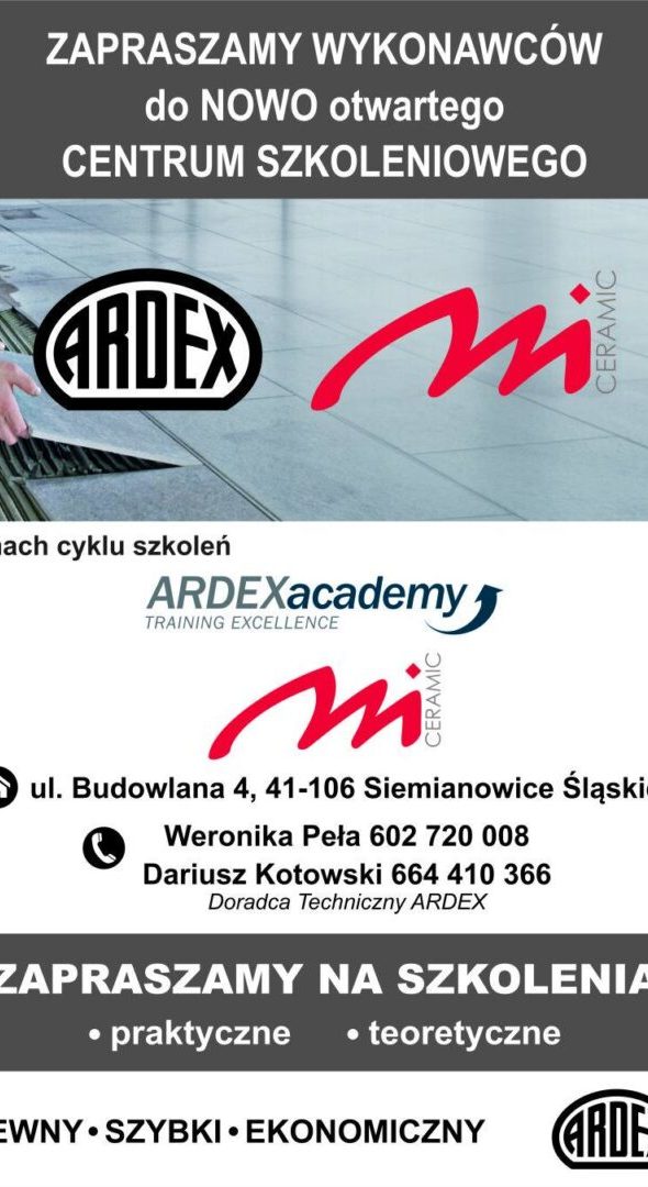 CENTRUM SZKOLENIOWE ARDEX - MCERAMIC