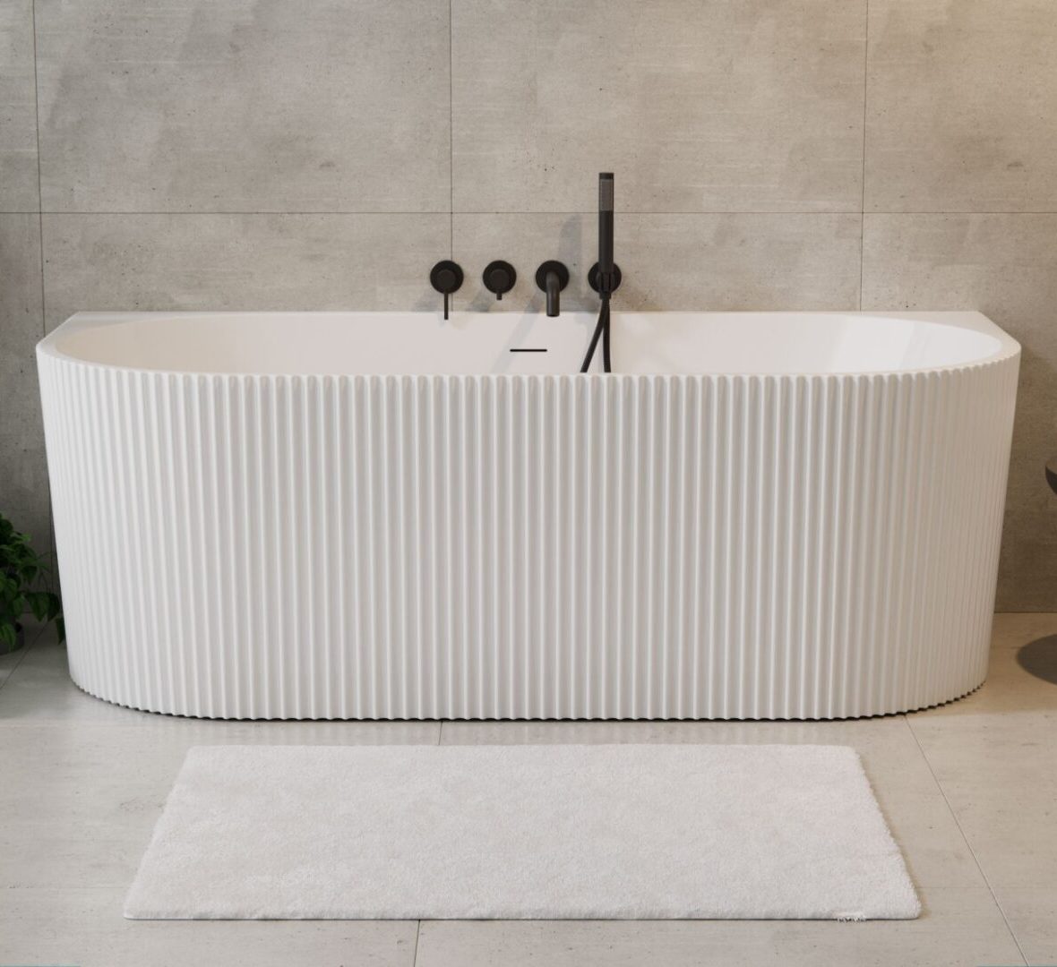 Besco Leya - ryflowana wanna wolnostojąca