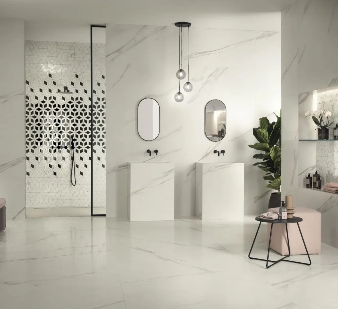 Innowacje we wnętrzach - harmonia płytek, mozaik i oświetlenia w nowoczesnym designie